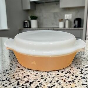 Anchor Hocking Fire King 1.5qt Lidded Casserole Dish #437, Oven Safe Cookware